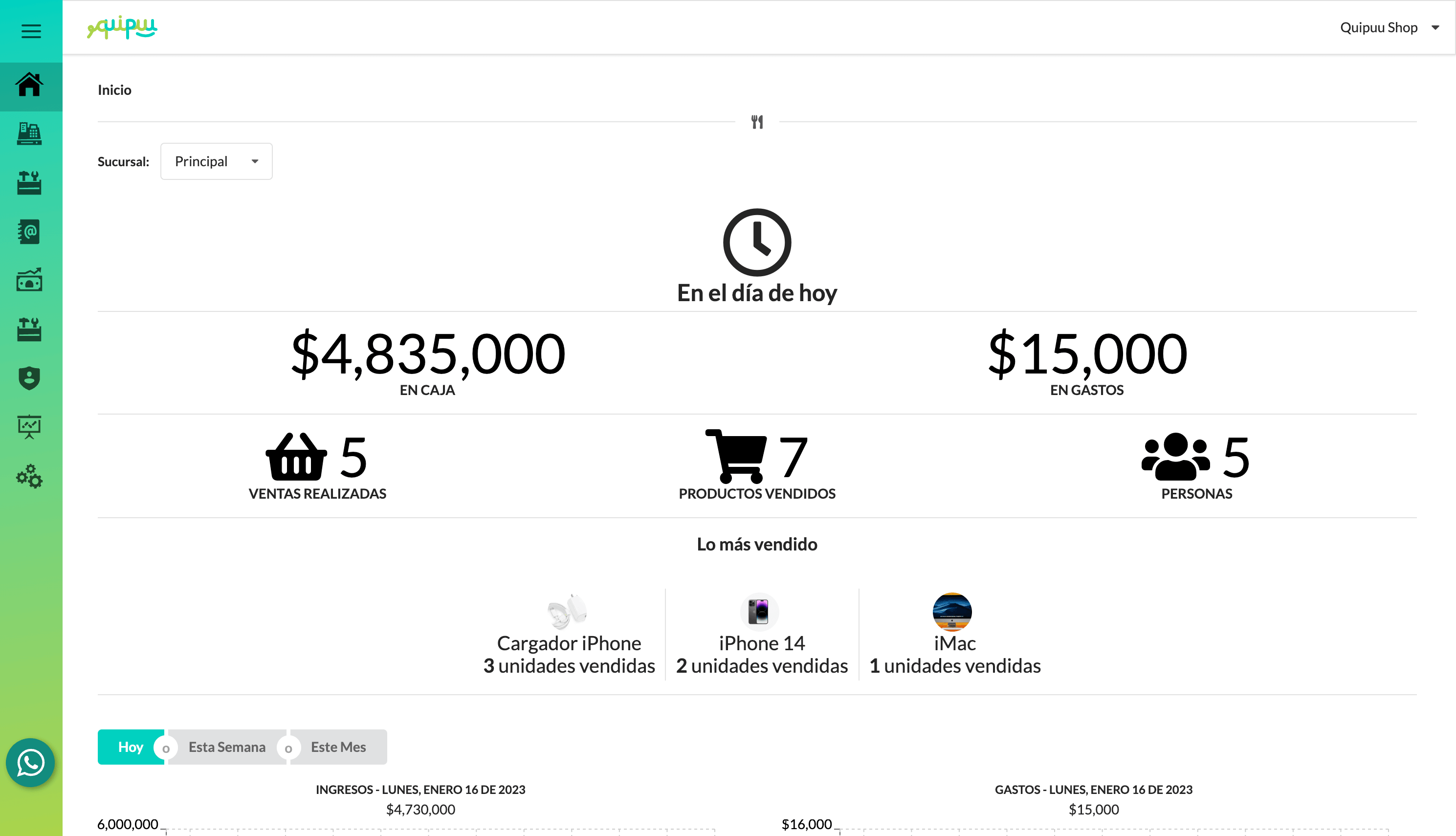 Quipuu pos para restaurantes, bares y cafeterias